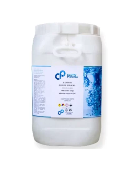 cloro profesional al 60% tableta 25 kgs